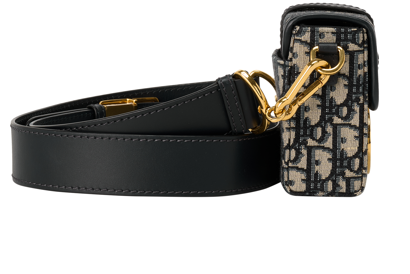 30 Montaigne Box, &pound;1,400, Handbags, Blue/Grey, Canvas/Leather, Side view